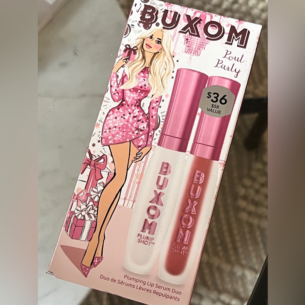 New!! Buxom pout party box set of 2 plumping lip glosses